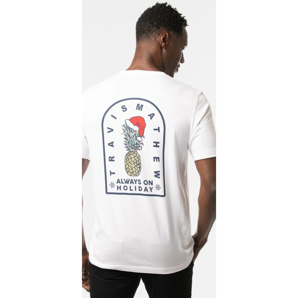 Travis Matthew Men's XXL Holly Jollies Short Sleeve Crewneck Pima Cotton Tee